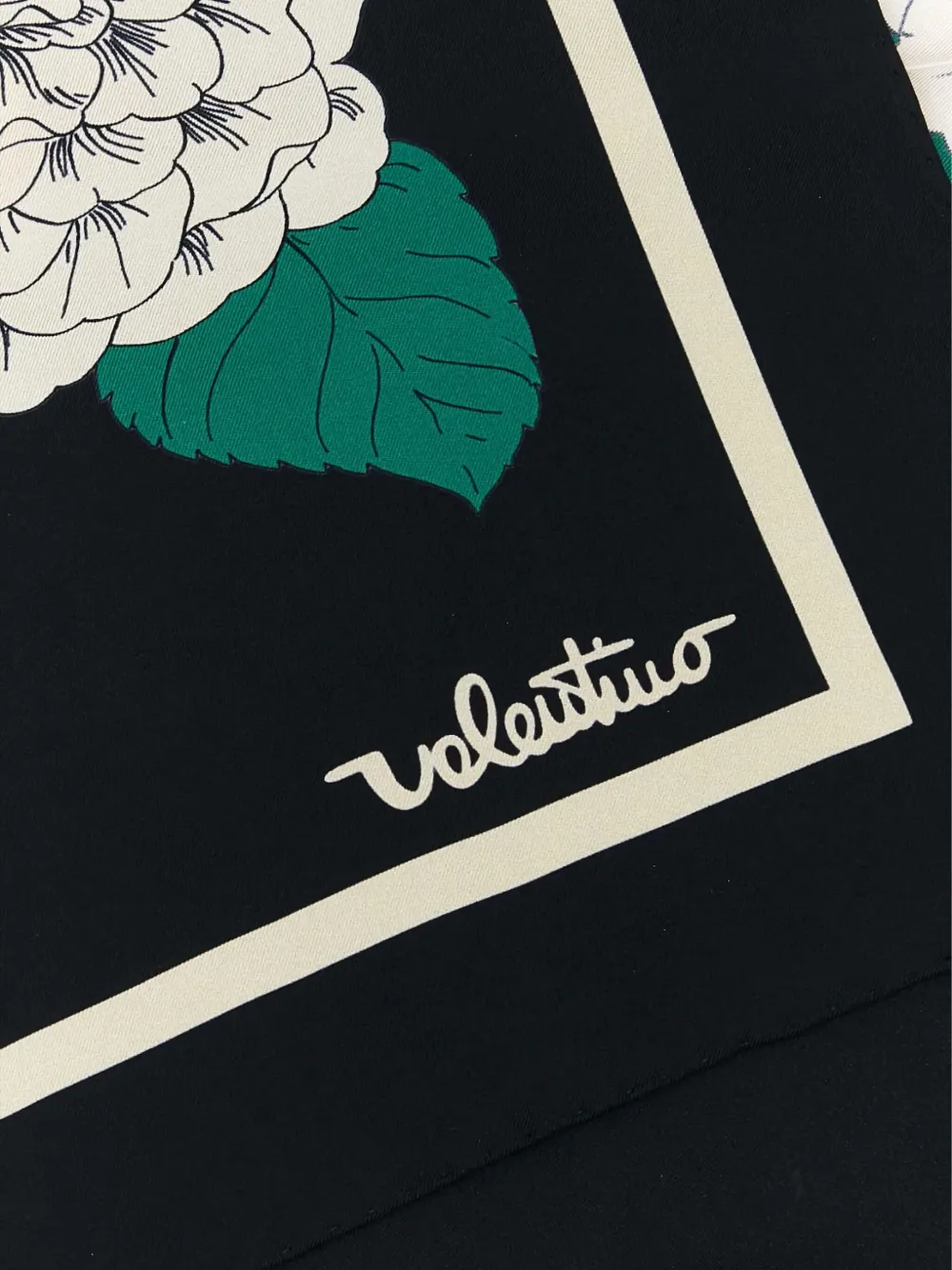 Valentino Garavani floral-printed scarf - Zwart