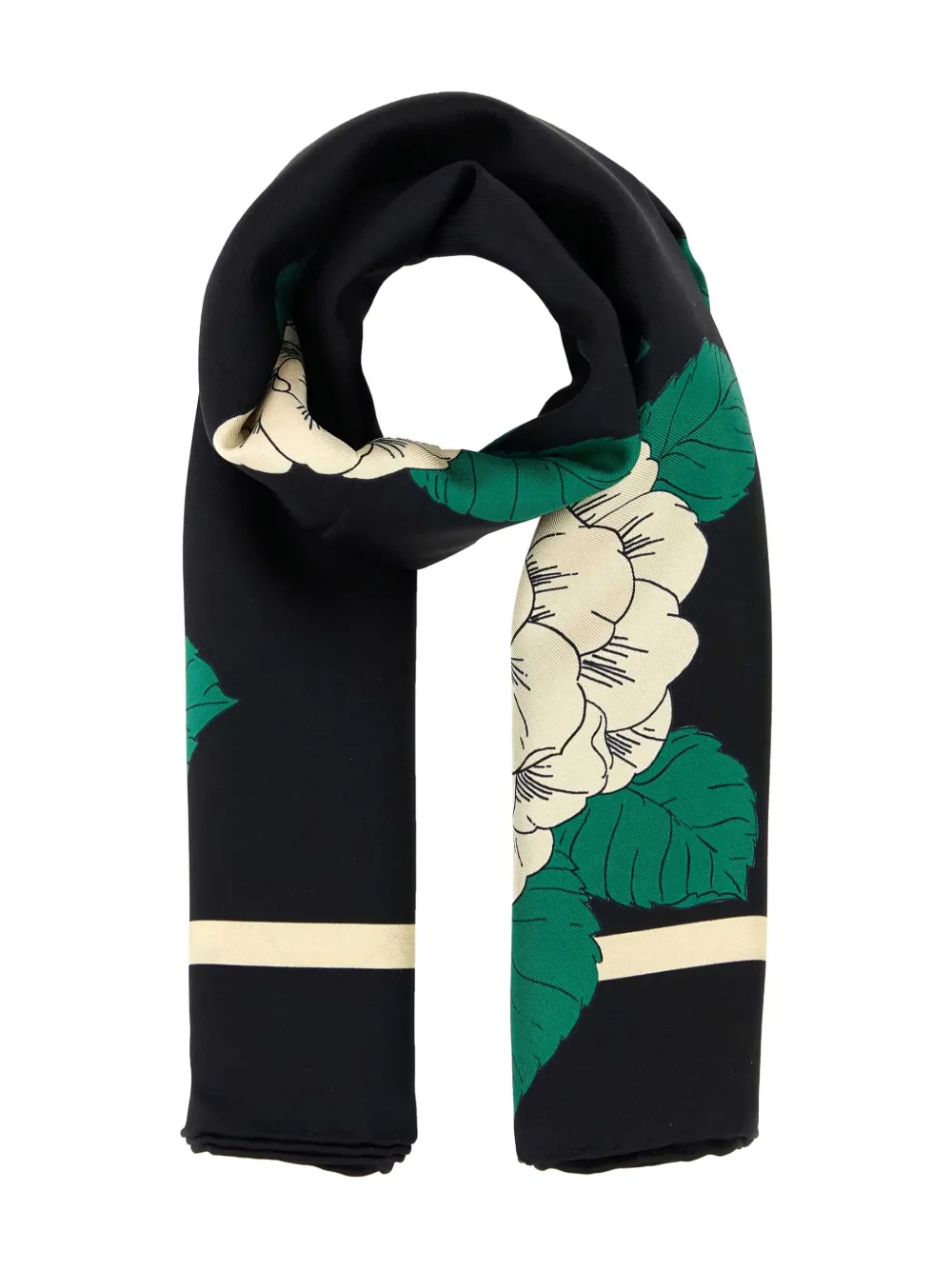 Valentino Garavani Sjaal met bloemenprint Zwart