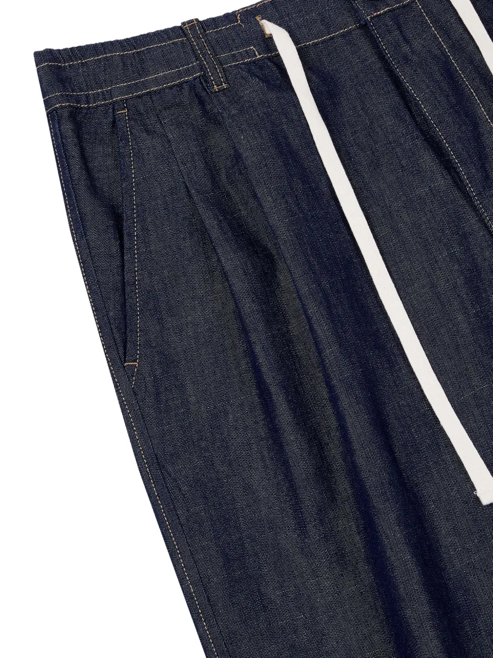 STUDIO TOMBOY drawstring-waist denim trousers Blauw