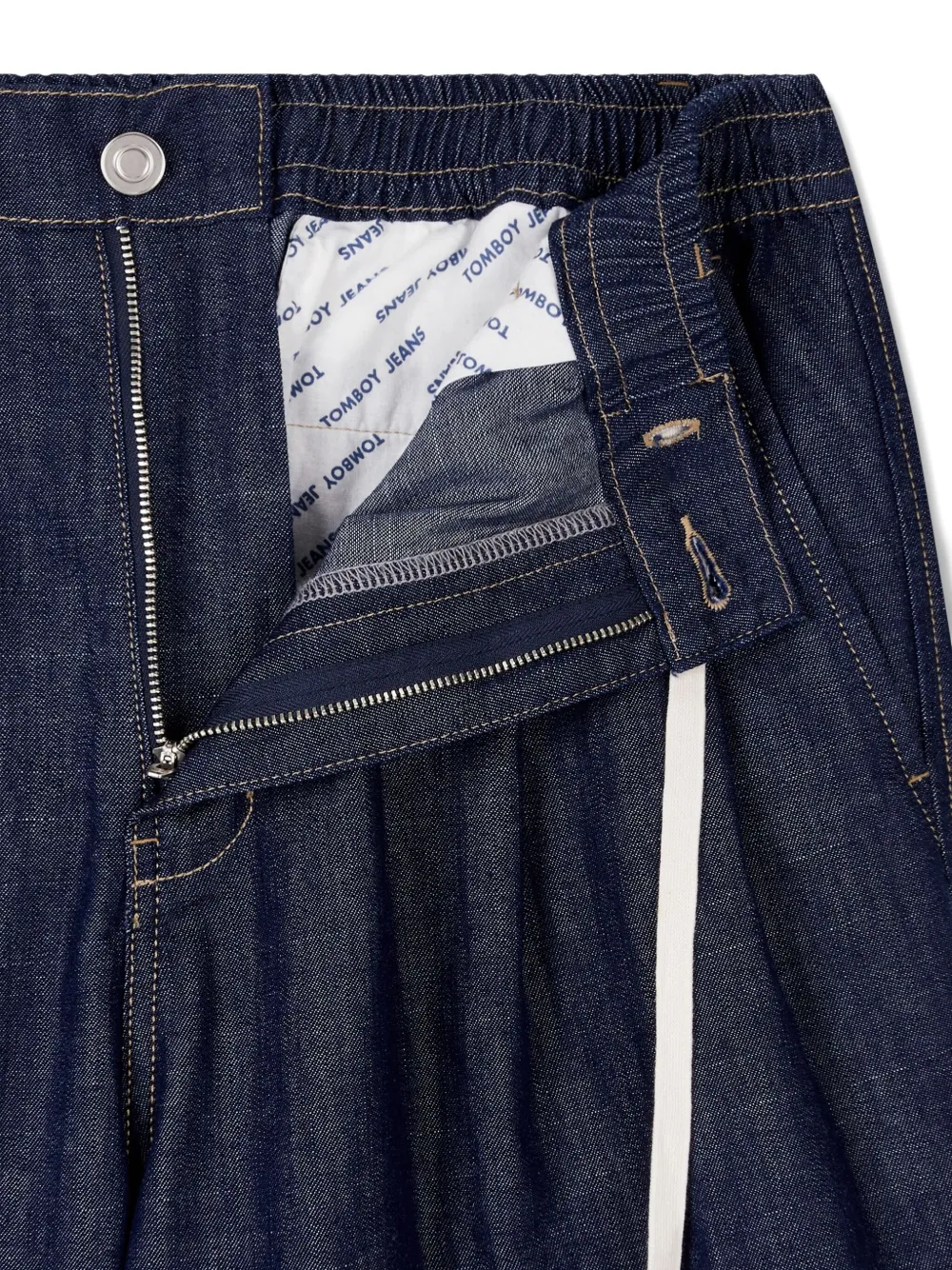 Drawstring-Waist Denim Trousers