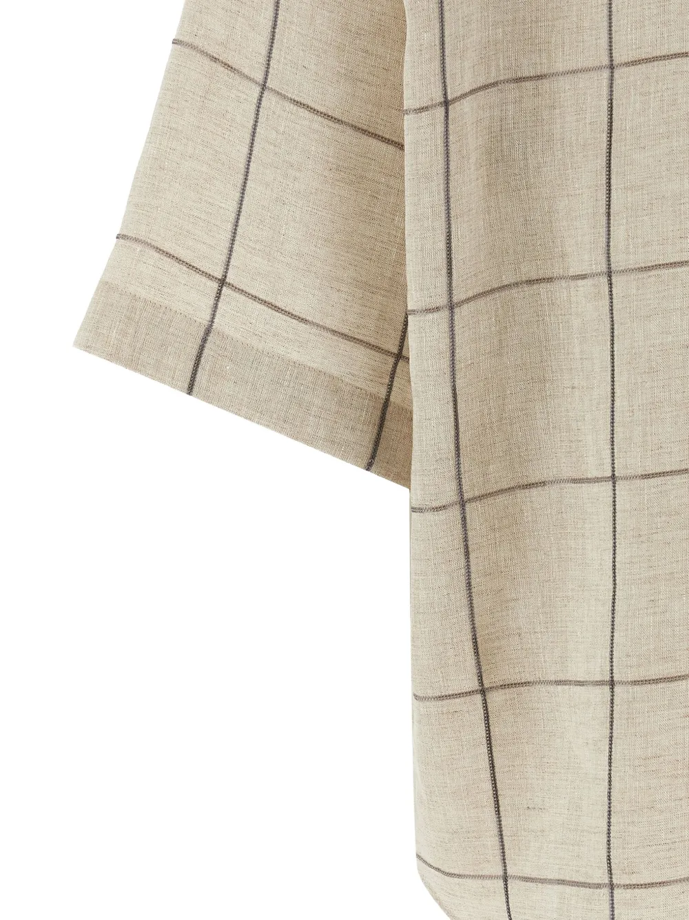 Brunello Cucinelli Geruit blouse Beige