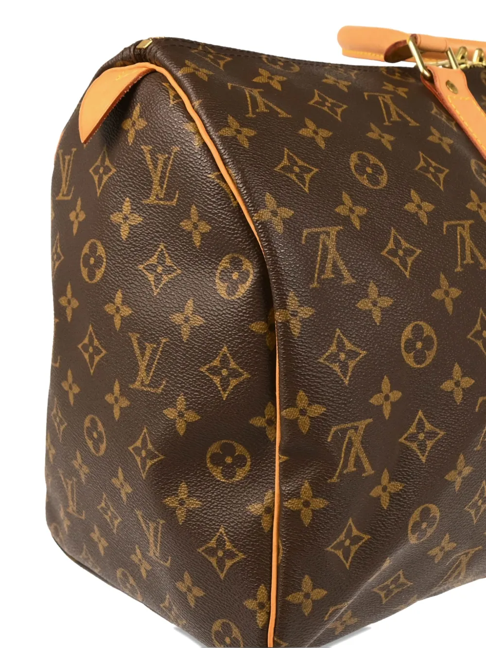 Pre-owned Louis Vuitton 2003 Monogram Keepall 45 Travel Bag In Brown