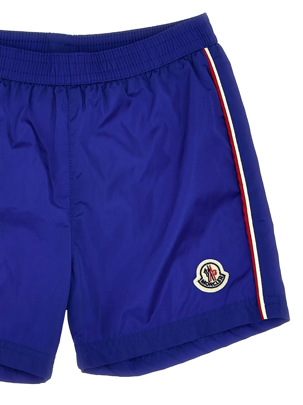Moncler Enfant Zwembroek met gestreepte afwerking Blauw