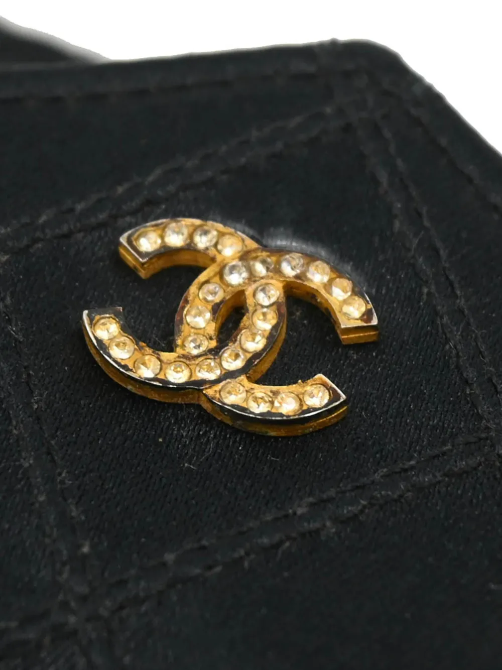 Pre-owned Chanel 1990 Cc Logo Wallet In Black