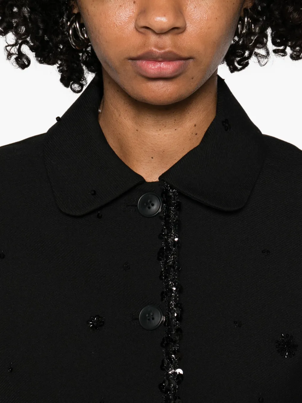 Maje Jack verfraaid met pailletten Zwart