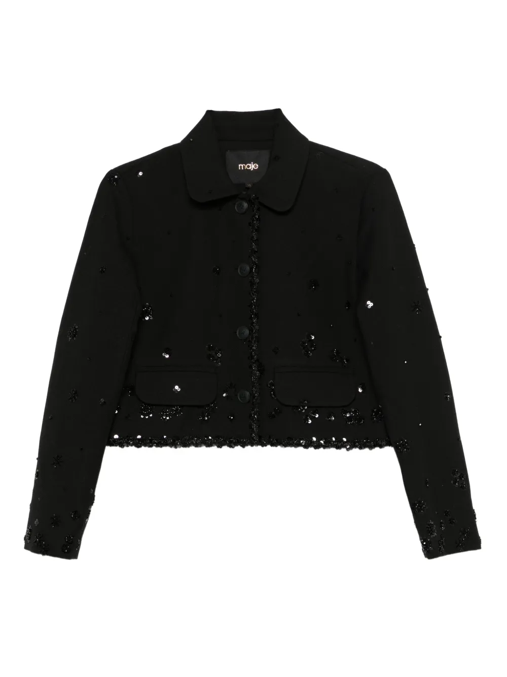 Maje sequin-embellished jacket | Black | Image 1