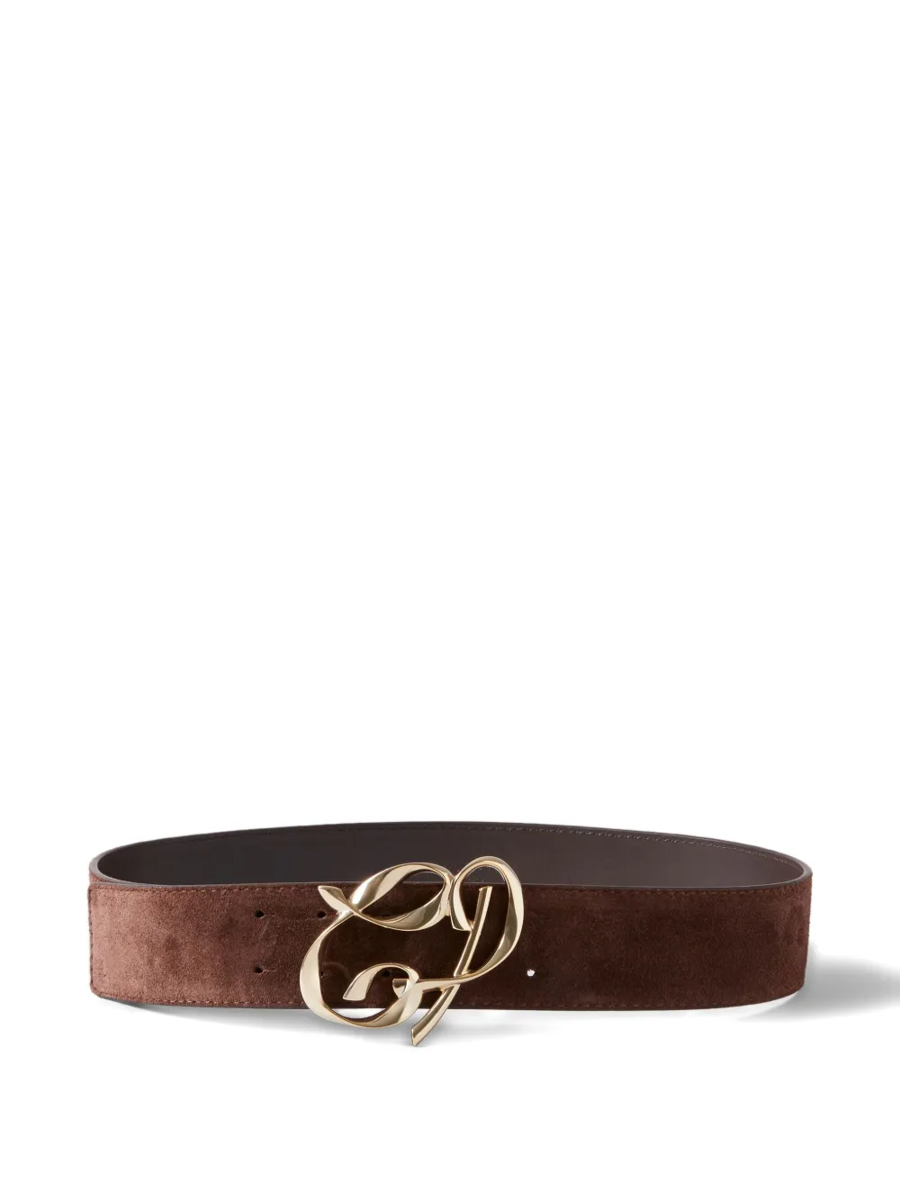 Claudie Pierlot logo-plaque suede belt | Brown | Image 1