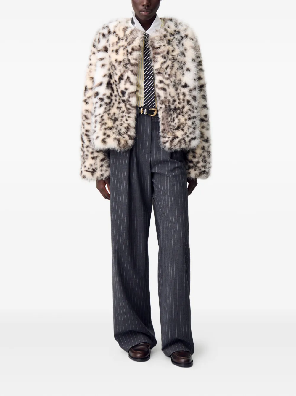 Claudie Pierlot leopard-print long-sleeve jacket | Oversized Jackets | Image 2