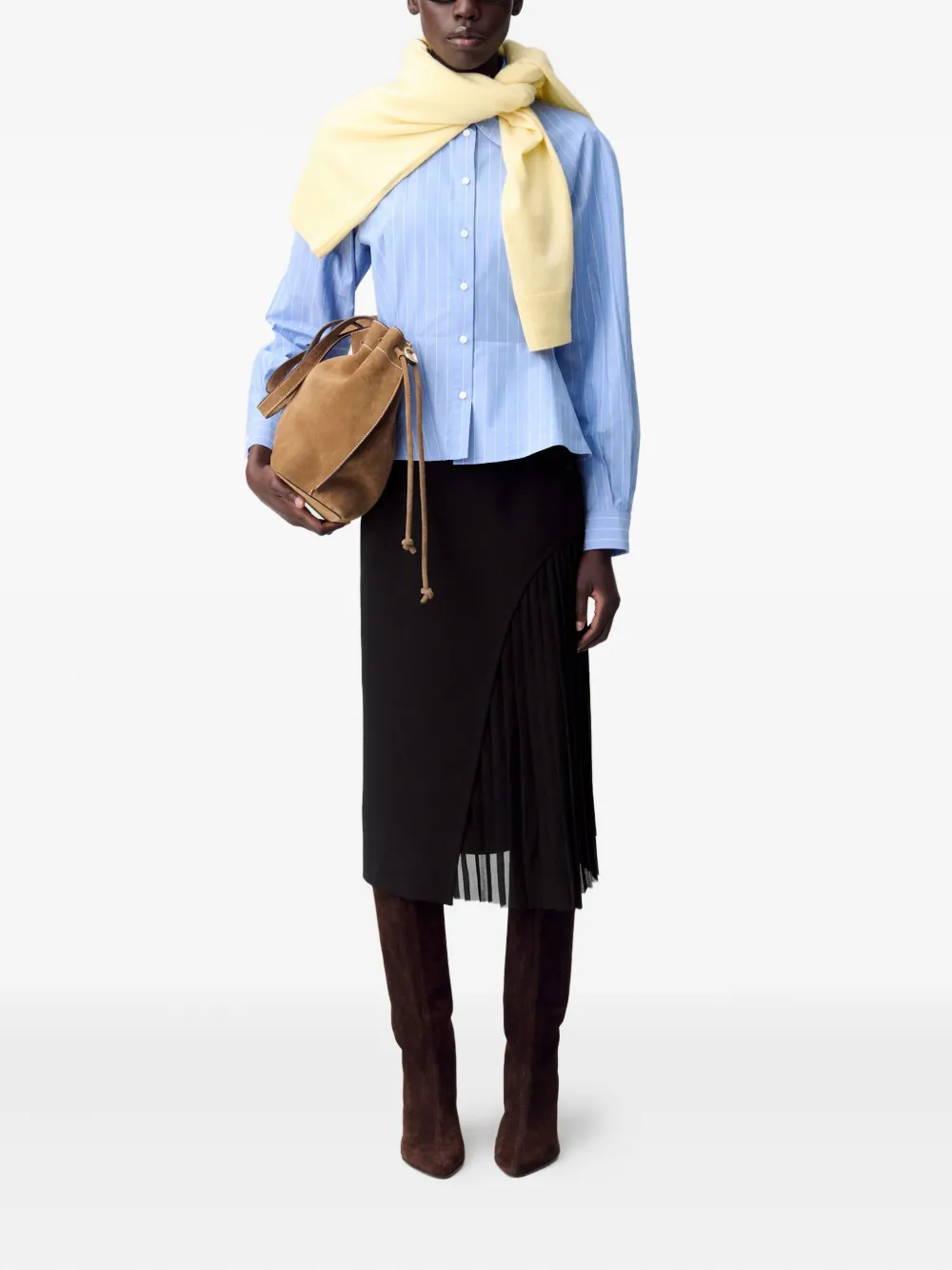 Claudie Pierlot pleated-panel skirt | Pencil Skirts | Image 2