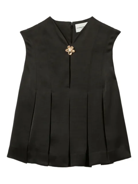 Claudie Pierlot top plisado con detalles florales
