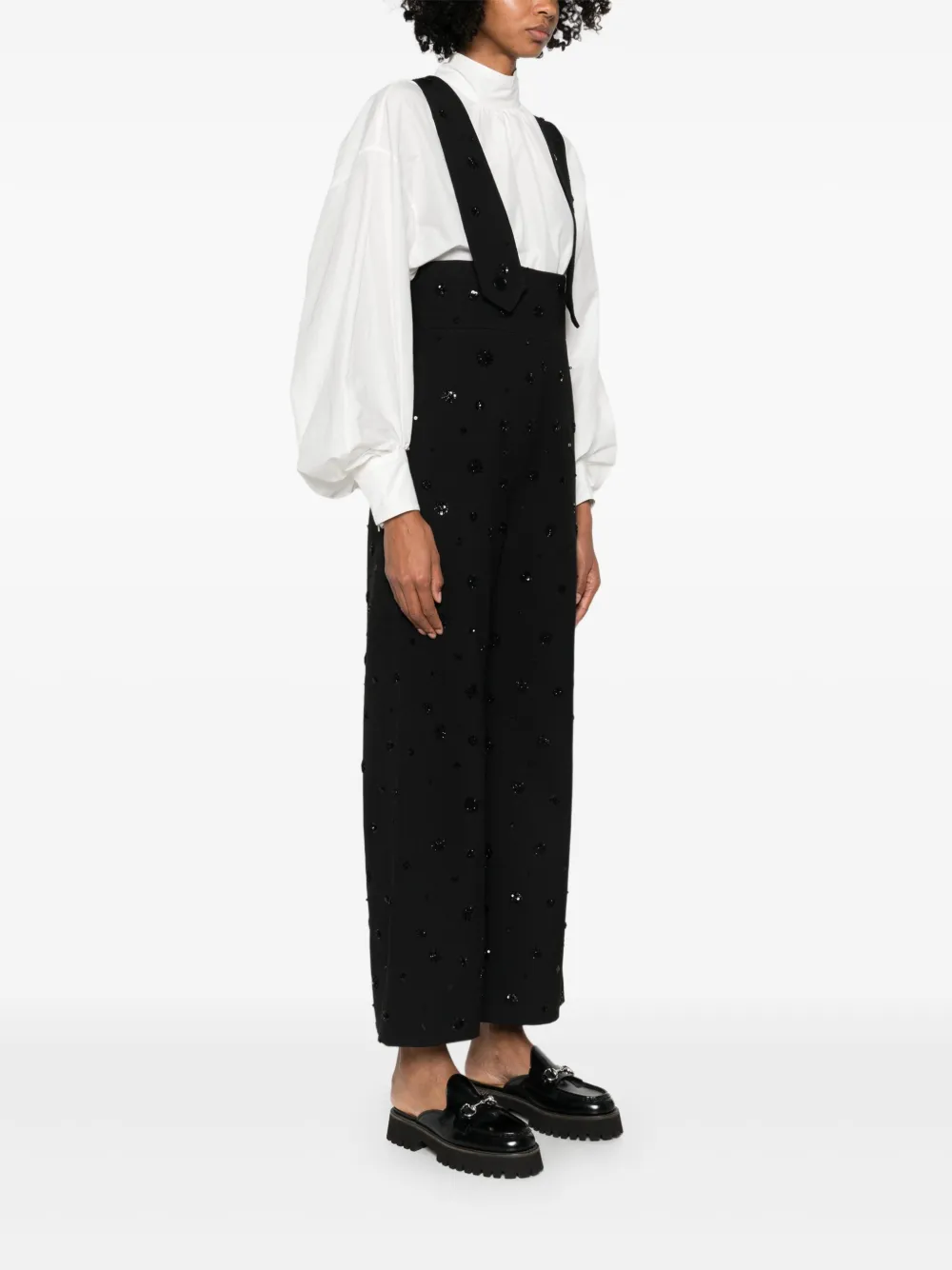 Maje Broek verfraaid met pailletten Zwart