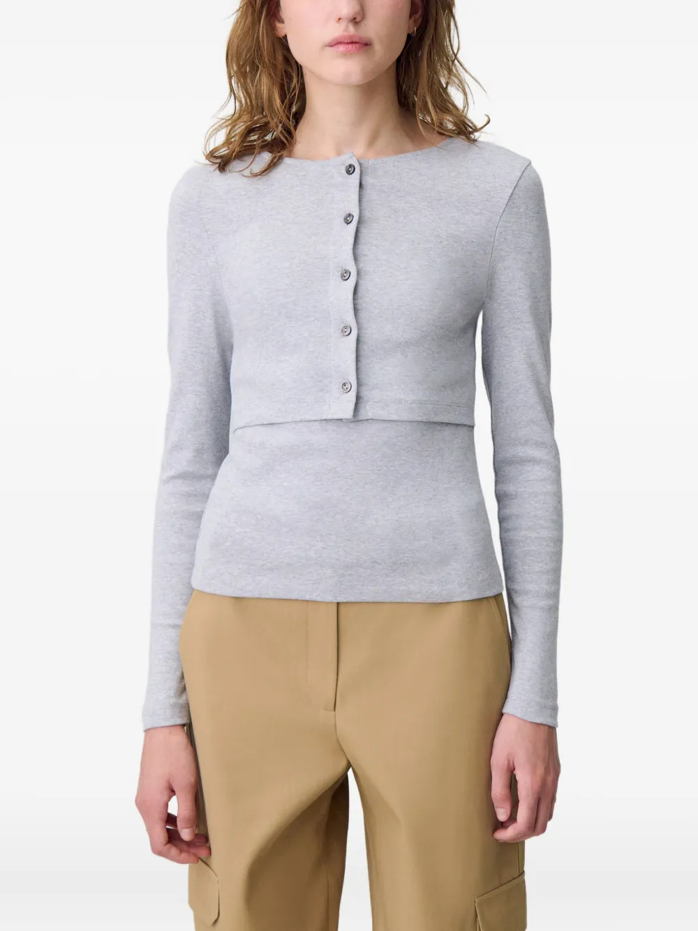 Claudie Pierlot Top met lange mouwen Grijs