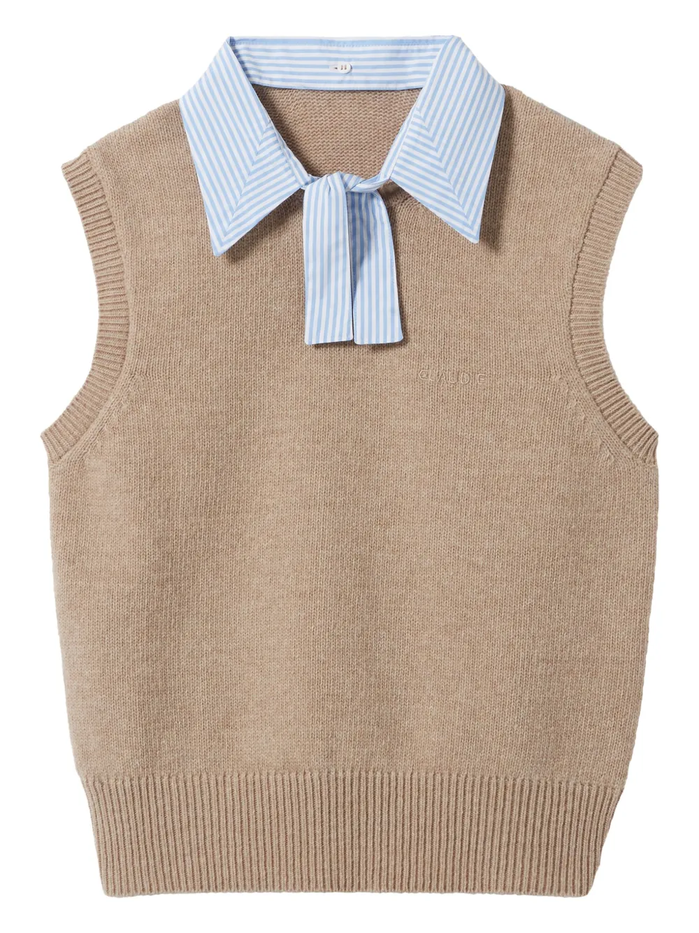 Claudie Pierlot sleeveless wool top | Neutrals | Image 1