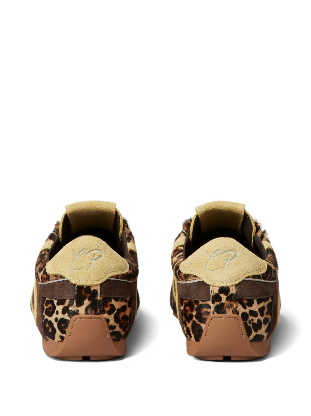 Claudie Pierlot Veterschoenen met luipaardprint Bruin