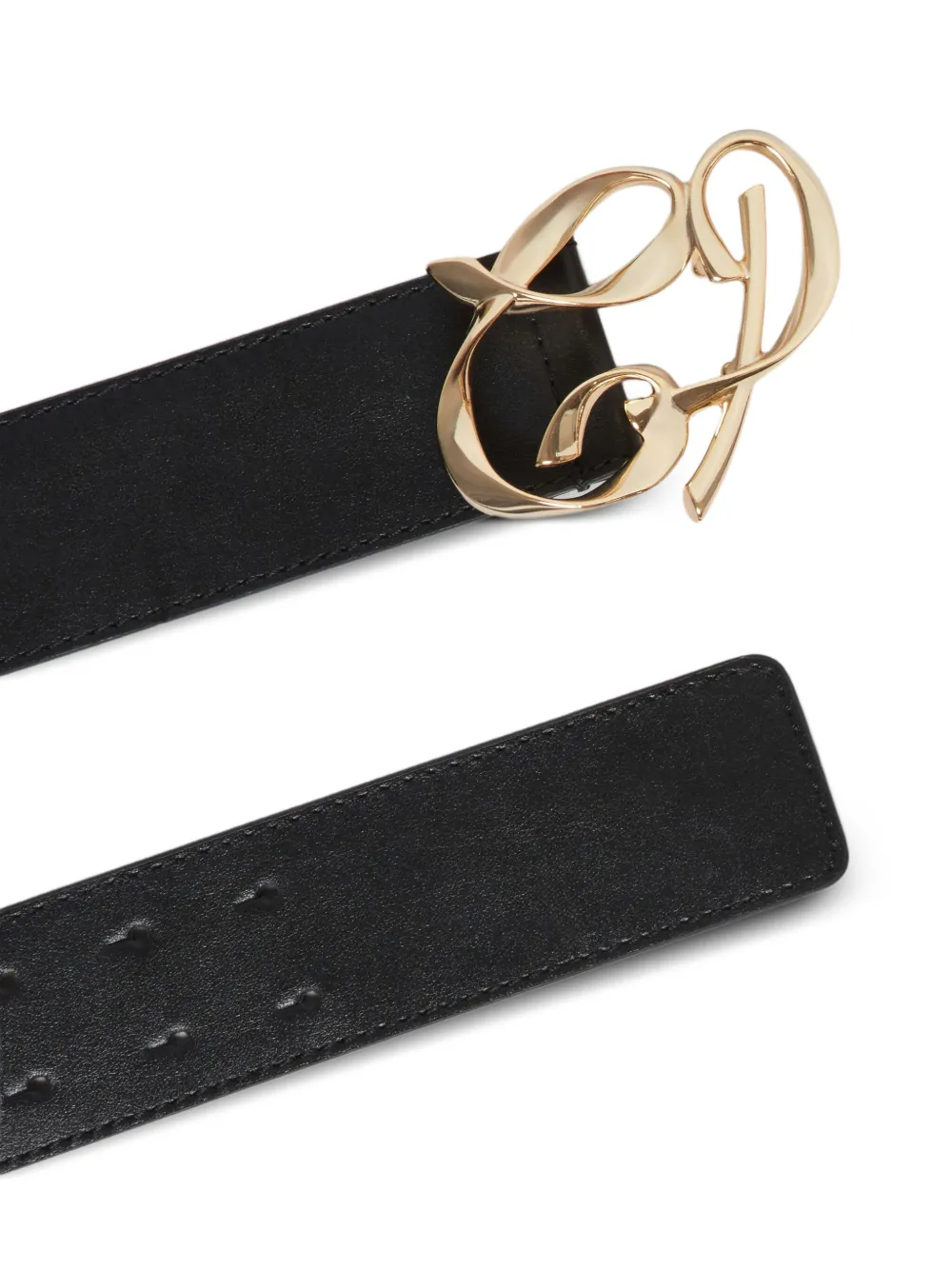 Logo-Plaque Suede Belt