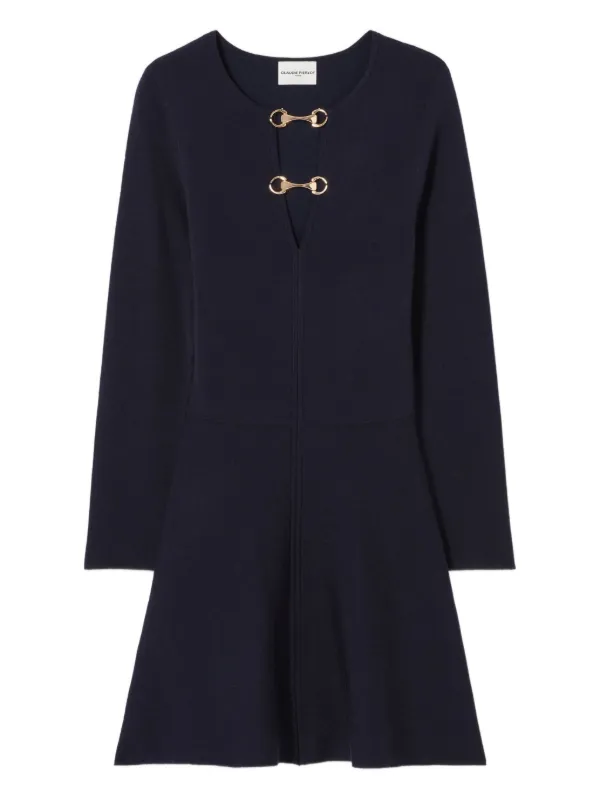 Claudie Pierlot flared-hem Mini Dress | Blue | FARFETCH AZ Claudie Pierlot flared-hem Mini Dress | Blue | FARFETCH AZ