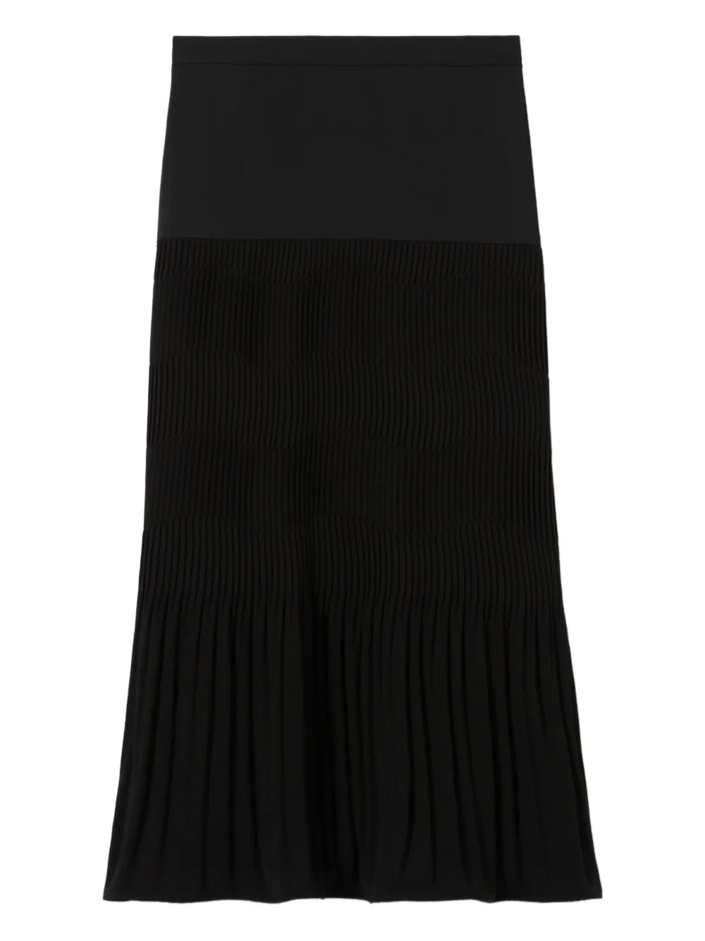 Claudie Pierlot pleated midi skirt Zwart