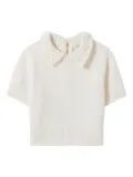 Claudie Pierlot pearl-embellished polo top - Neutrals