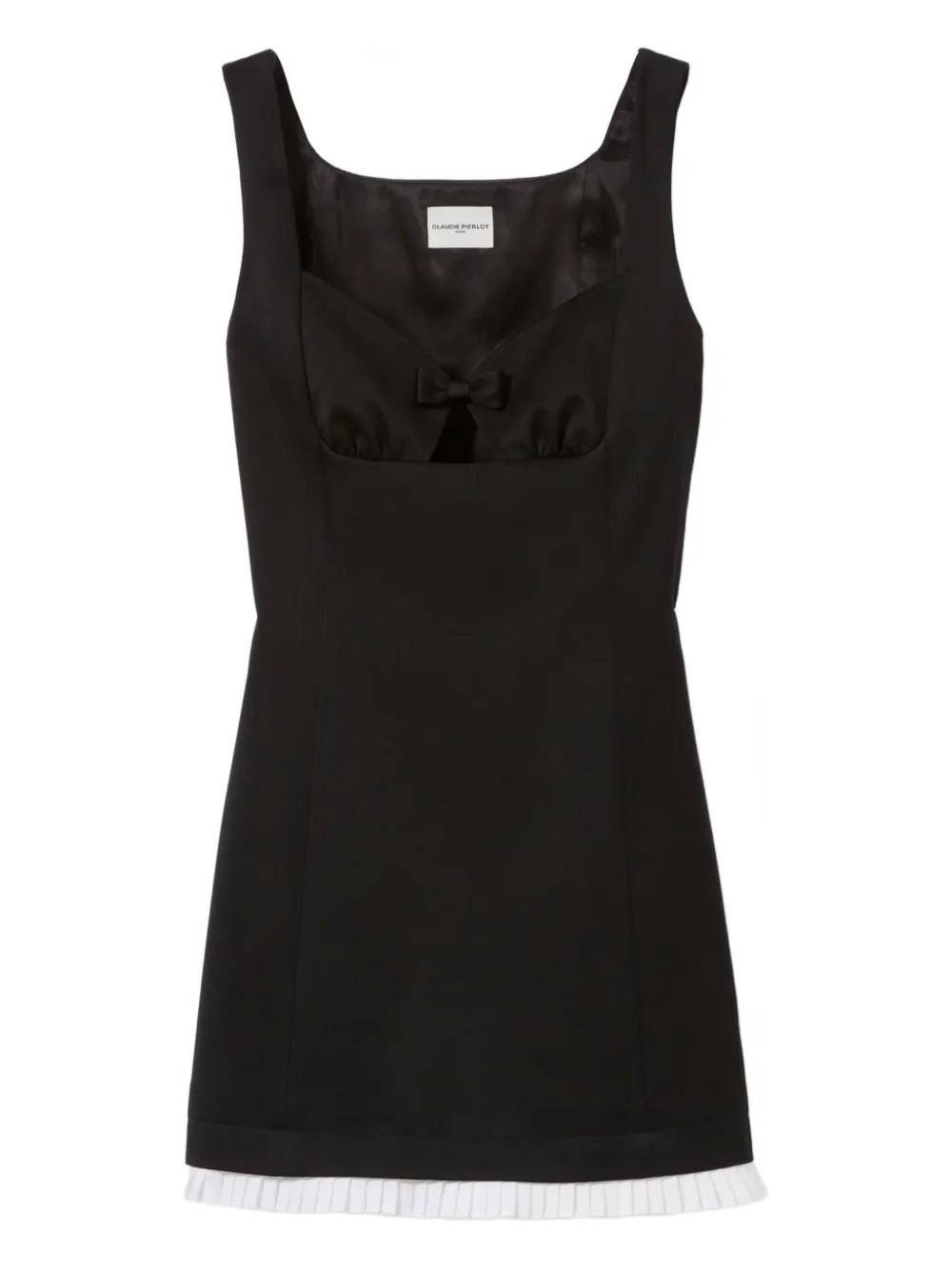 Claudie Pierlot bow-detail pleated mini dress | Black | Image 1