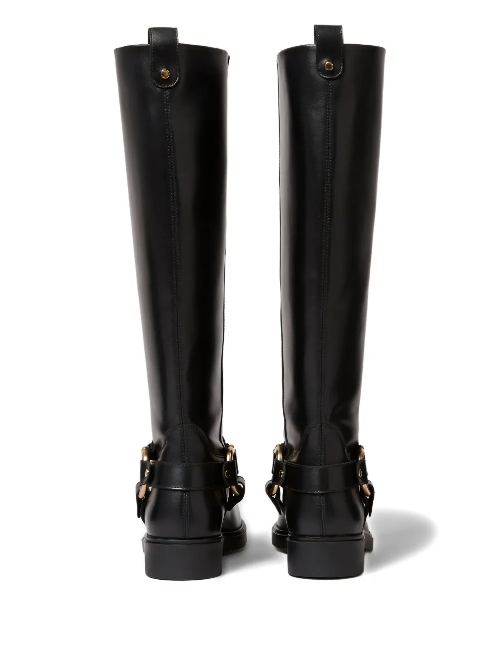 Claudie Pierlot ring-detail leather knee-high boots Black