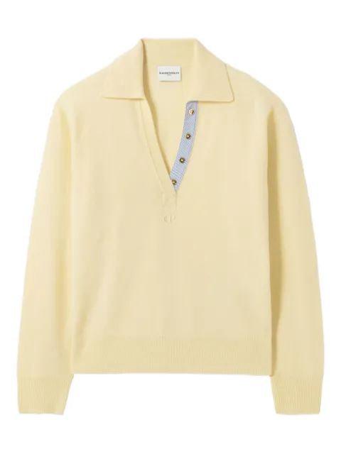 Claudie Pierlot polo-neck embroidered-detail sweater