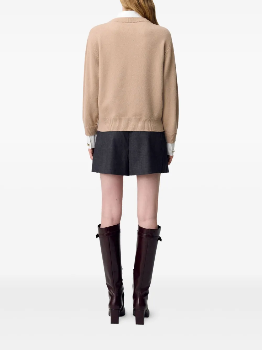 Claudie Pierlot Sweater met V-hals Beige
