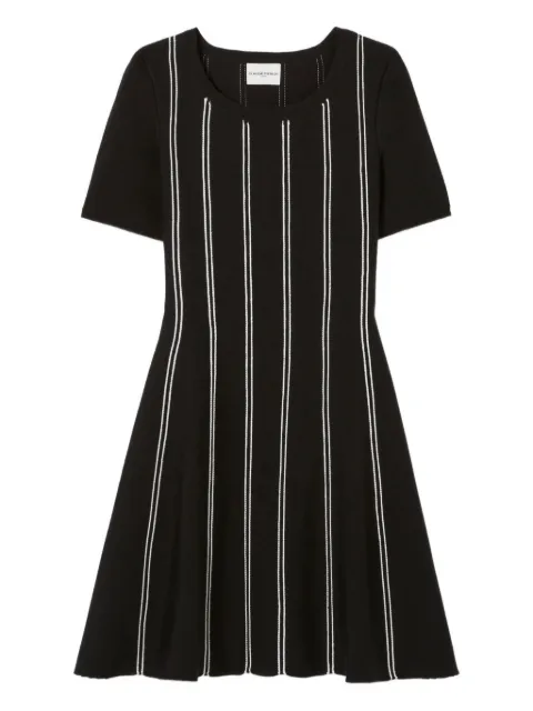 Claudie Pierlot striped short-sleeve knitted dress