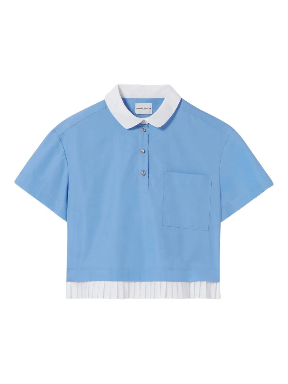 collared cropped blouse