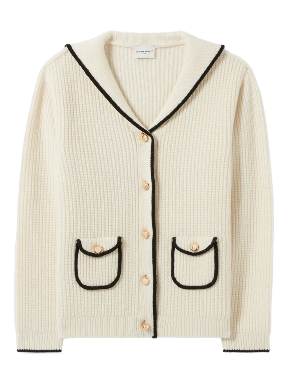 Claudie Pierlot Vest met contrasterende afwerking Wit