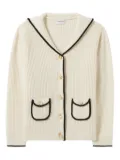 Claudie Pierlot Chunky knitted cardigan - White