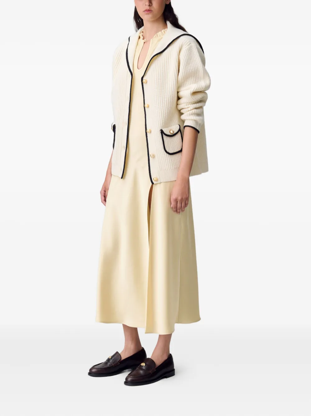 Claudie Pierlot Vest met contrasterende afwerking Wit