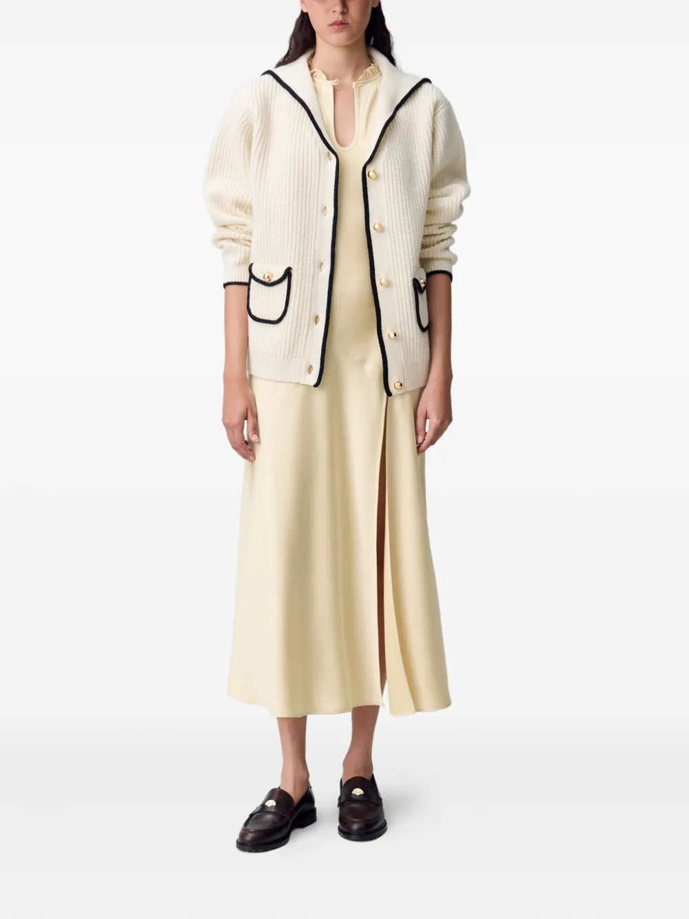Claudie Pierlot Vest met contrasterende afwerking Wit