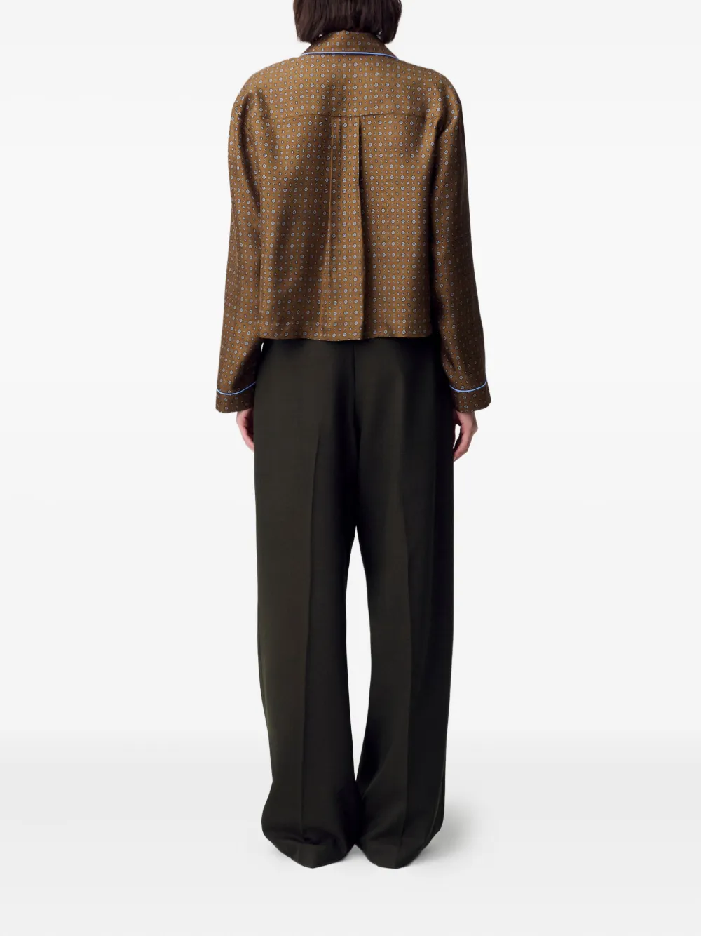 Claudie Pierlot Blouse met stippen en afwerking Bruin