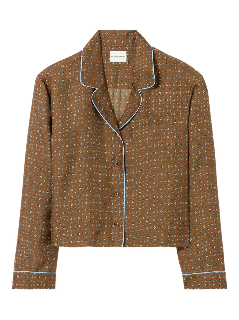 Claudie Pierlot ドット シャツ - ブラウン Claudie Pierlot ドット シャツ - ブラウン