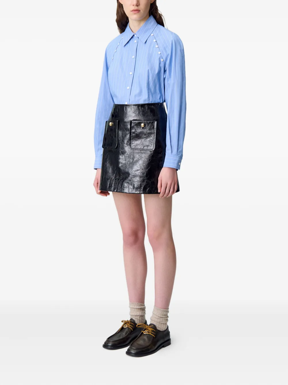 Claudie Pierlot Blouse met krijtstreep Blauw