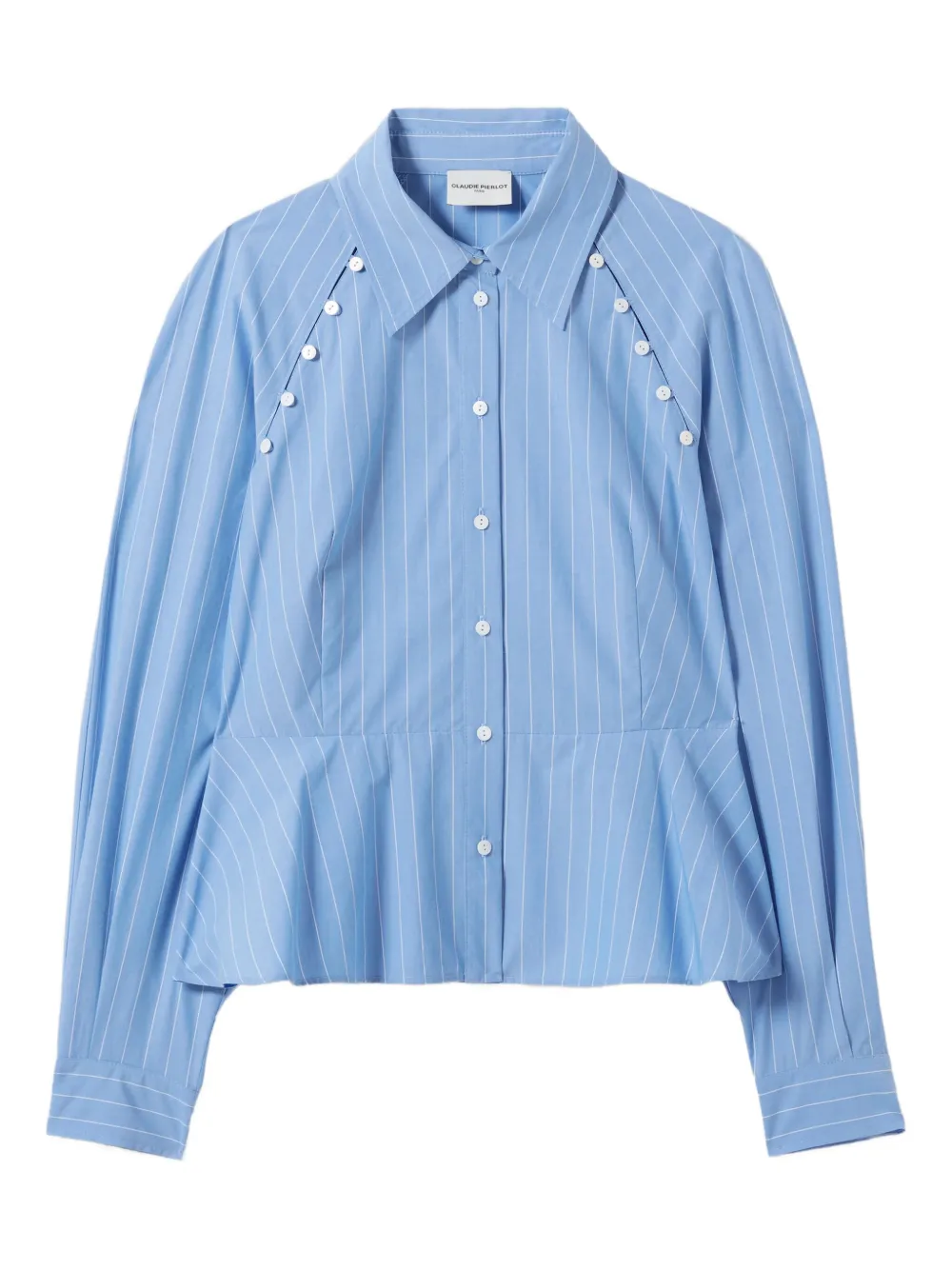 Claudie Pierlot pinstripe shirt | Blue | Image 1