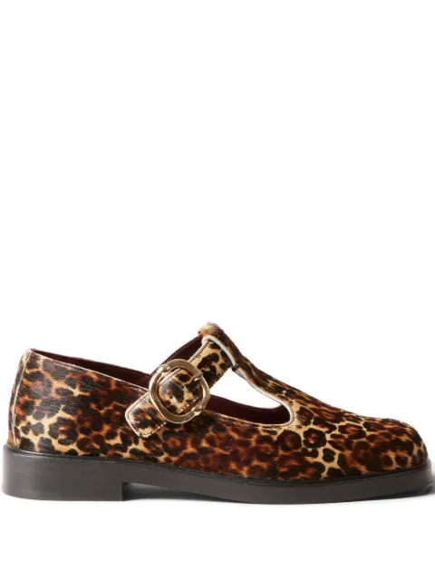 Claudie Pierlot leopard-print buckle shoes