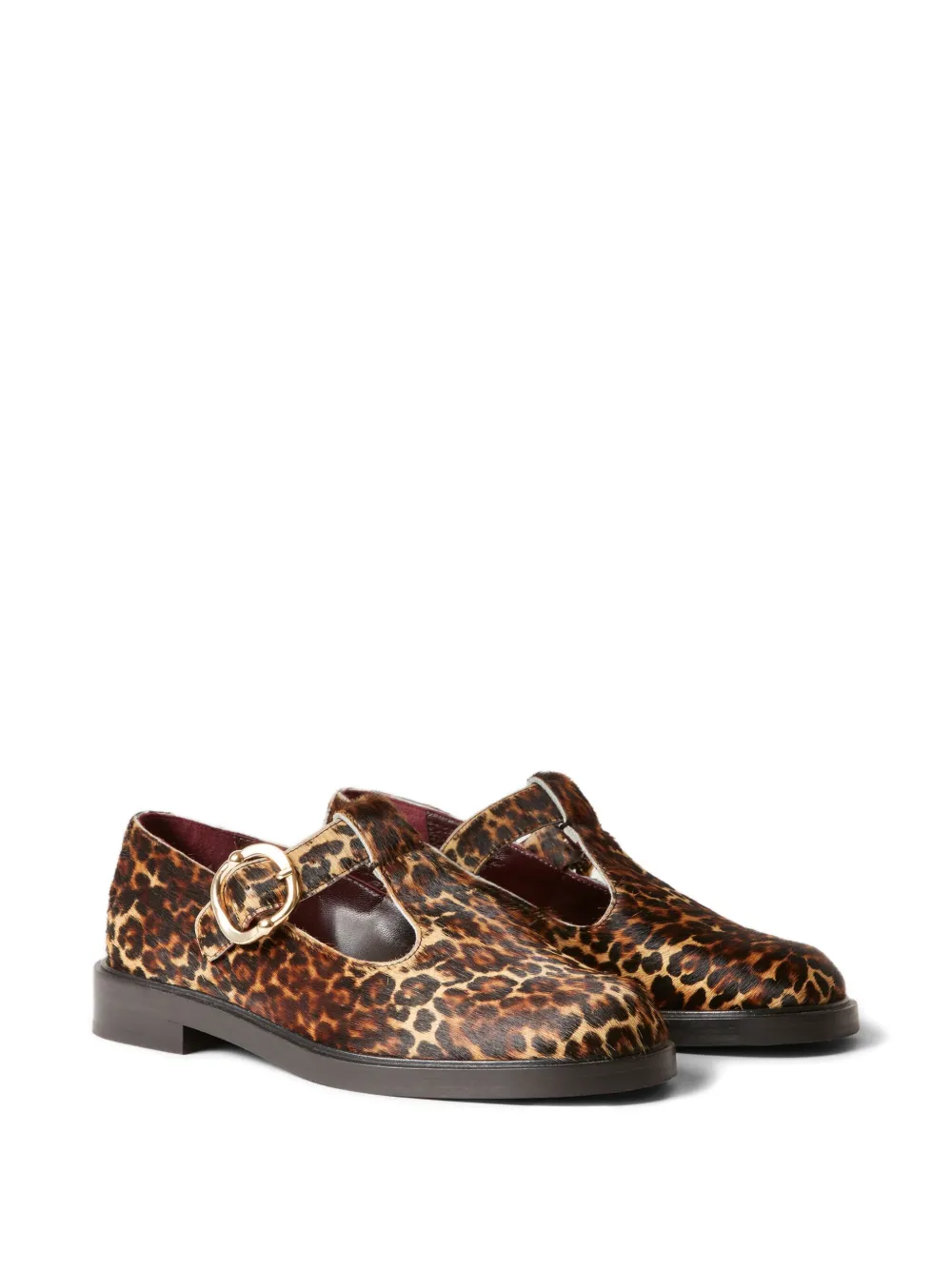 Claudie Pierlot Schoenen met luipaardprint en gesp - Bruin
