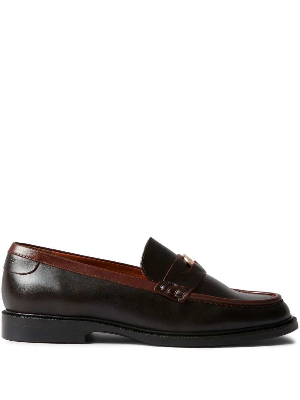 Claudie Pierlot leather penny loafers Brown