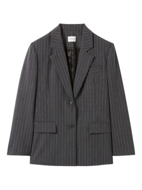 Claudie Pierlot blazer con botones y rayas diplomáticas estampadas