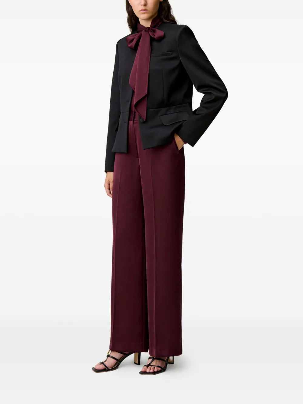 Claudie Pierlot Palazzo broek met wijde pijpen Rood