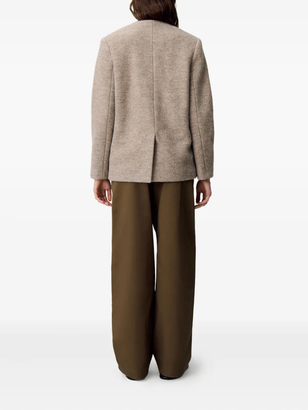 Claudie Pierlot Button-down jack met V-hals Beige