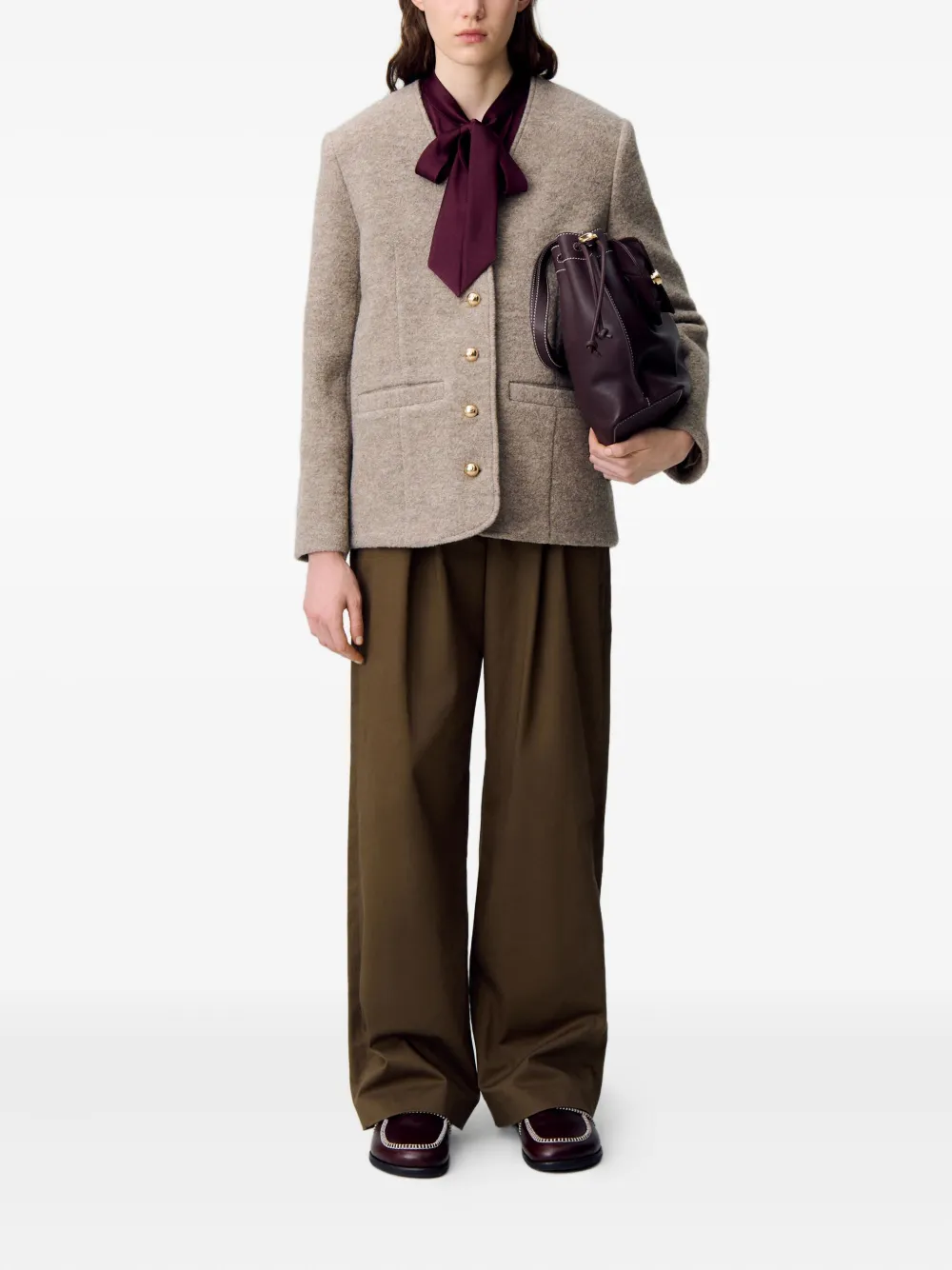 Claudie Pierlot chamarra con botones y cuello en V | Blazers | Image 2