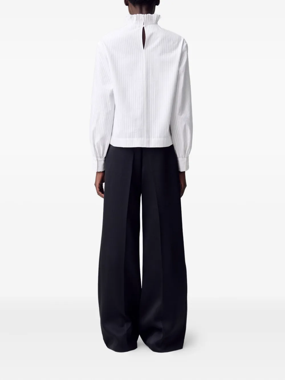 Claudie Pierlot Gestreepte blouse verfraaid met hart Wit