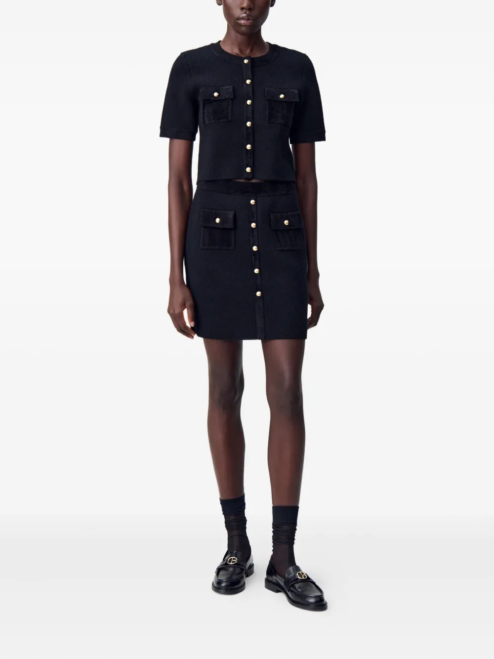 Claudie Pierlot cárdigan tejido de canalé con botones | Cárdigans | Image 2