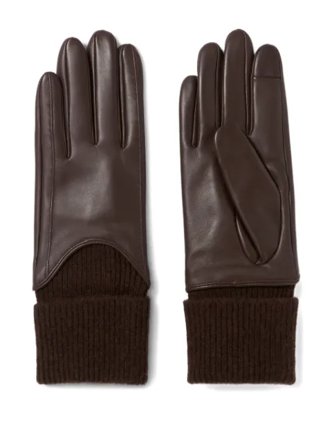 Claudie Pierlot leather-knit gloves