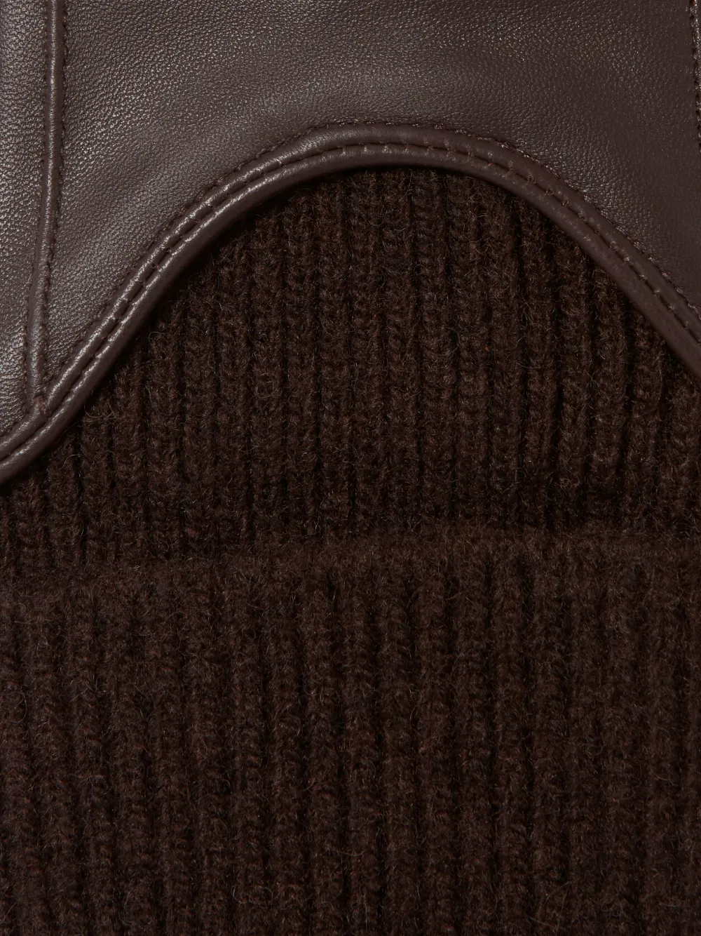 Claudie Pierlot Leren handschoenen - Bruin