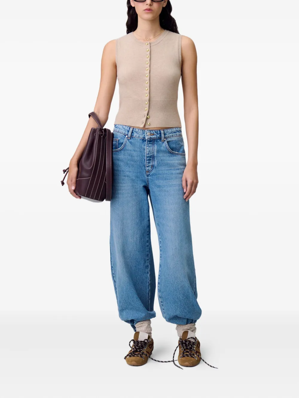Claudie Pierlot Mouwloos vest Beige