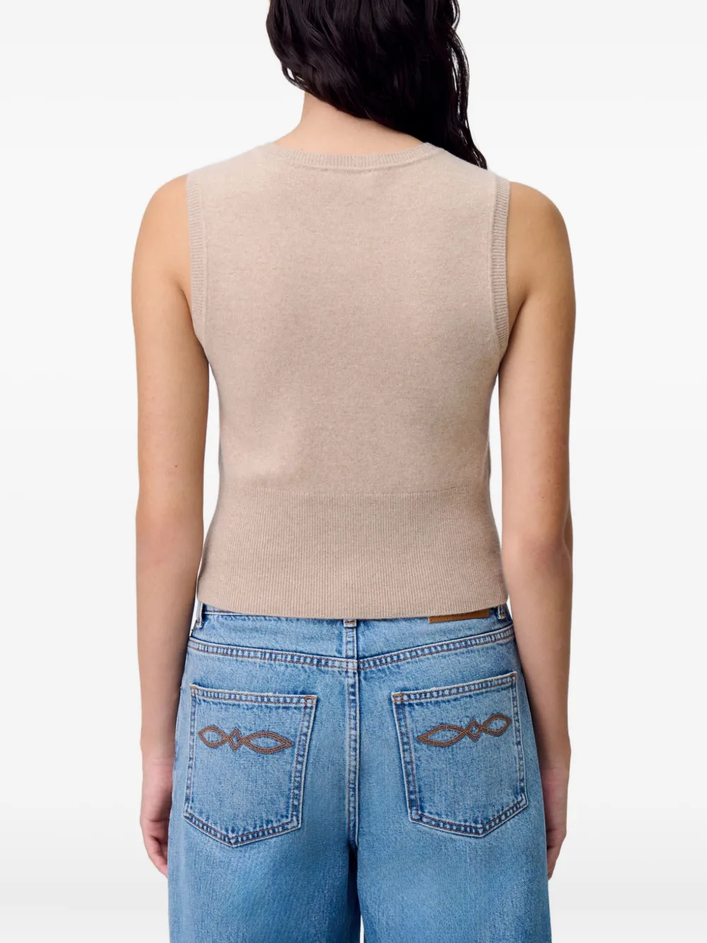Claudie Pierlot Mouwloos vest Beige