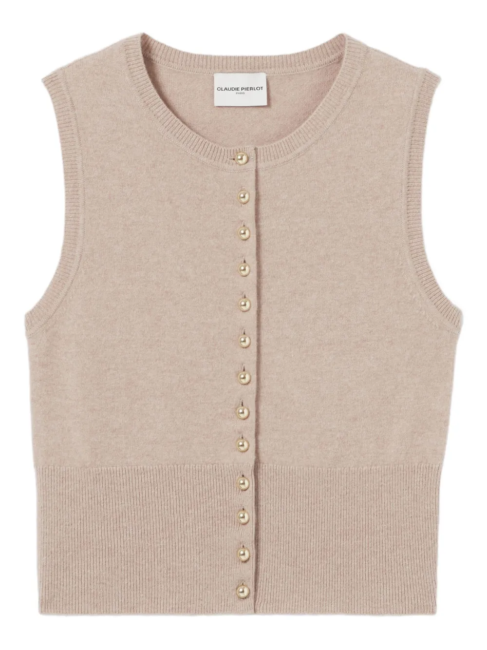 Claudie Pierlot Mouwloos vest Beige